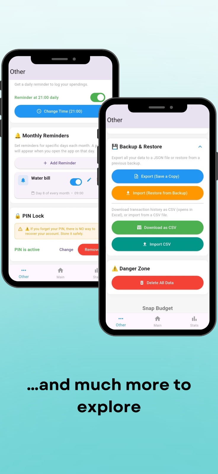 Accounts and dark mode